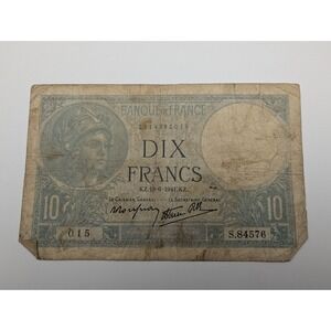 France 10 Francs issued 6-19-1941 issued by Banque de France O15  2114392015